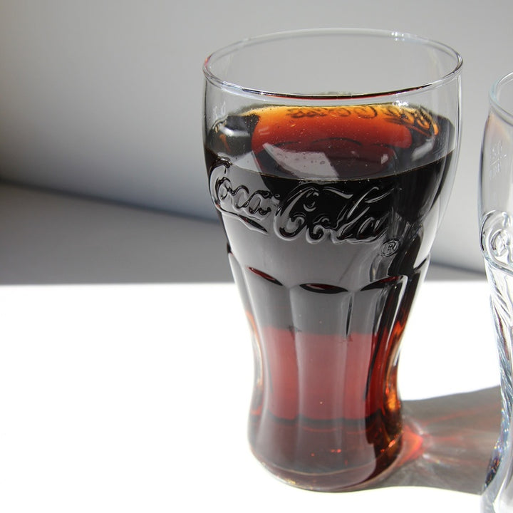 Coca-Cola Konturgläser – Reliefschrift – 2er Set