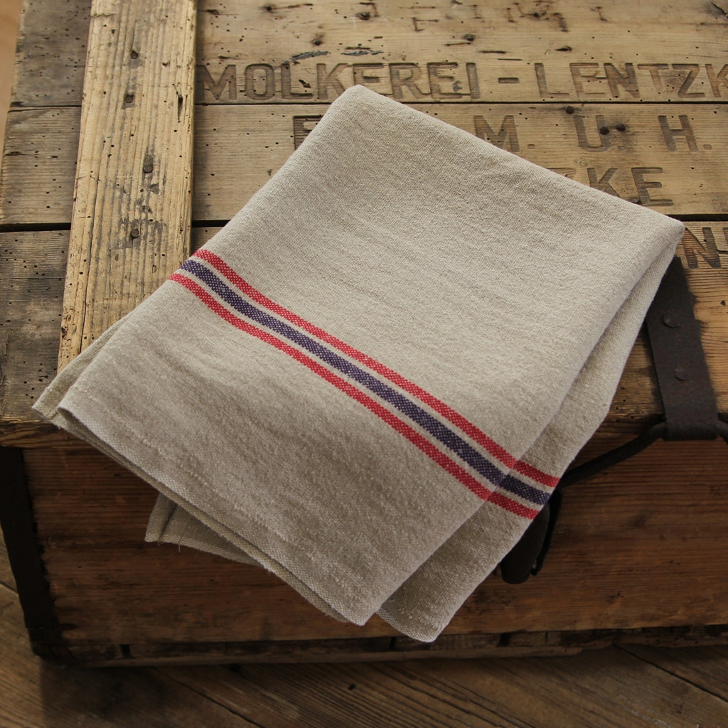 Linen Tea Towel Drapeau - blanc