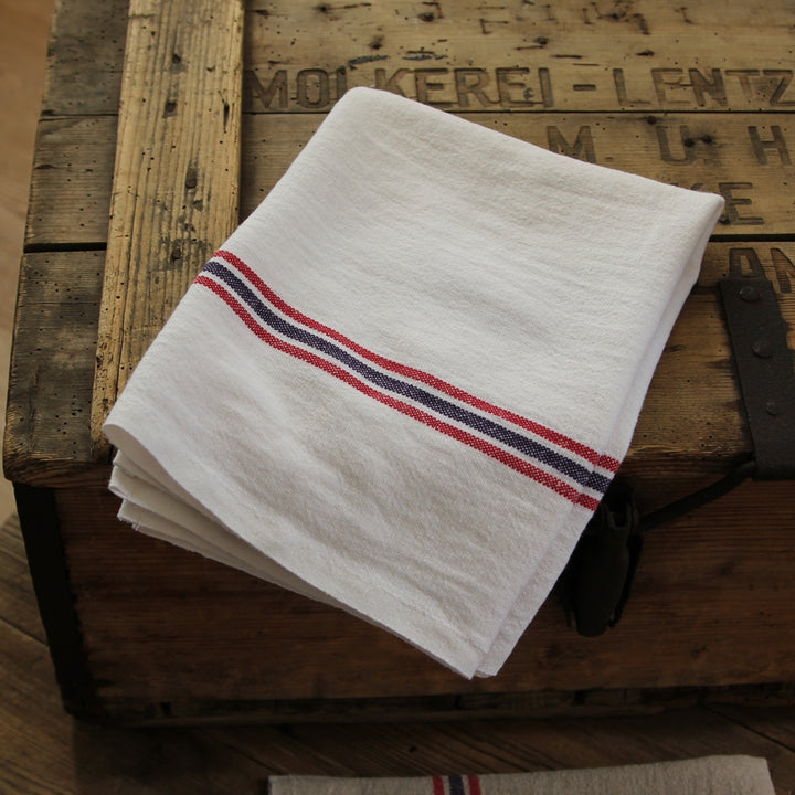 Linen Tea Towel Drapeau - blanc