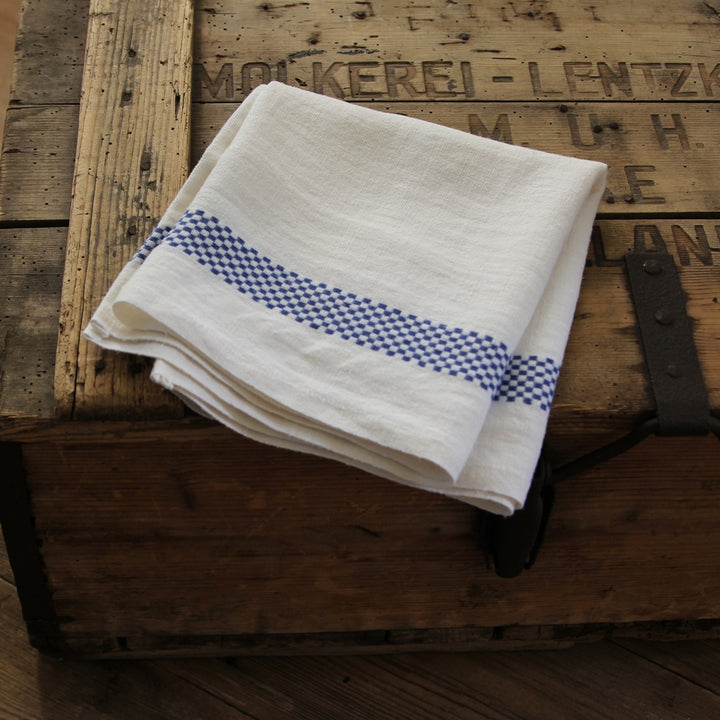 Linen Tea Towel Lustucru - blanc/bleu