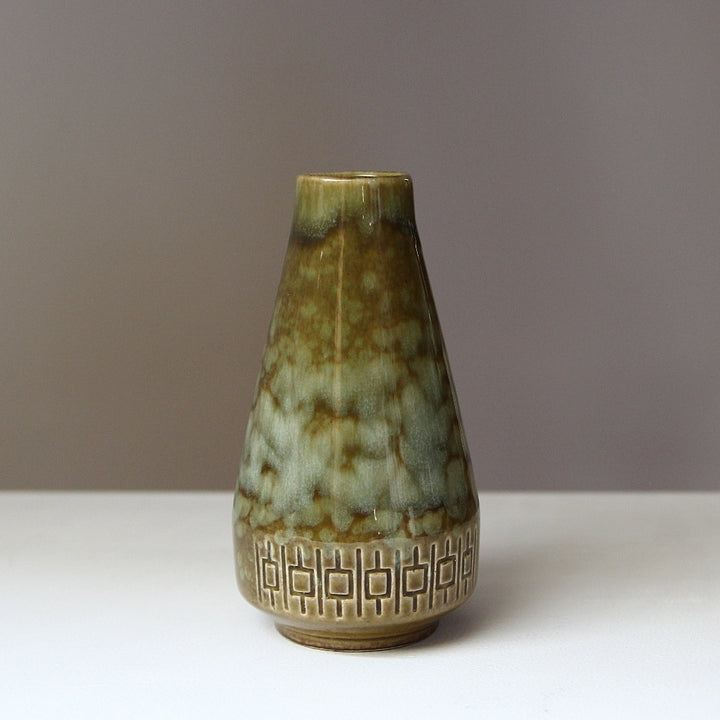 Vintage Steinzeugvase mit Werkstattstempel (ca. 1960/70er Jahre)