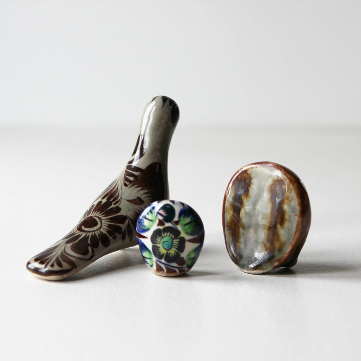 Tonalá Keramikfiguren – 3er Set aus Mexiko