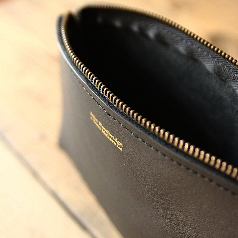 Trousse de toilette en cuir - noir