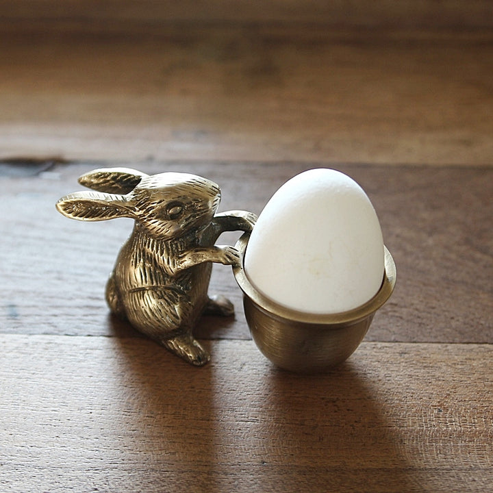 Brass Eggcup Rabbit