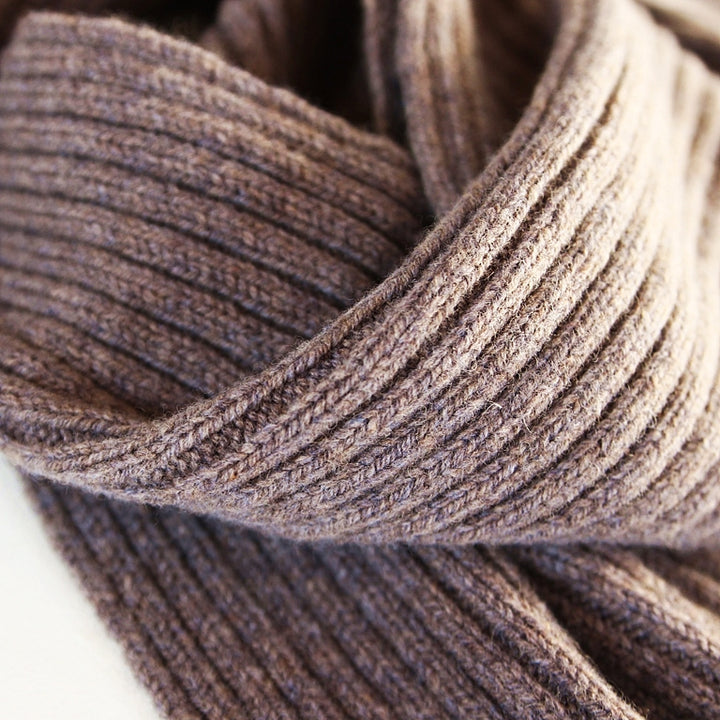 Ribbed Lambswool Scarf - Sparrow