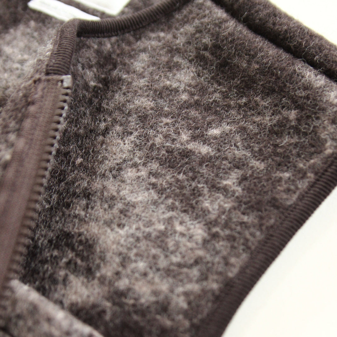 Zip Gilet - Cloud Camo Knit Brown