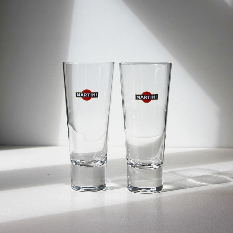 Martini Longdrinkgläser – 2er Set – 1970er Jahre