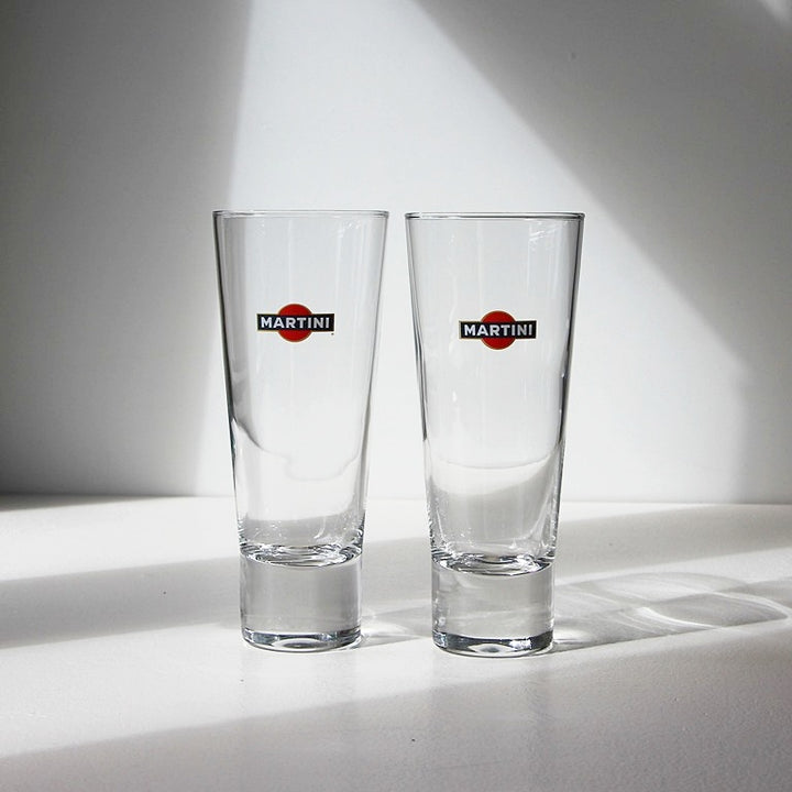 Martini Longdrinkgläser – 2er Set – 1970er Jahre