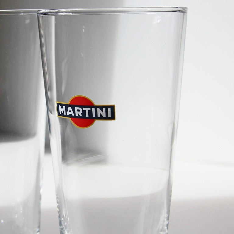 Martini Longdrinkgläser – 2er Set – 1970er Jahre