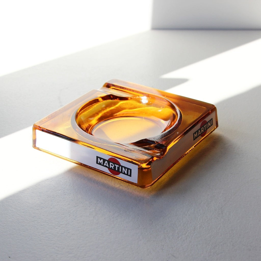 Martini Aschenbecher Amber Glass – 1960er/70er Jahre