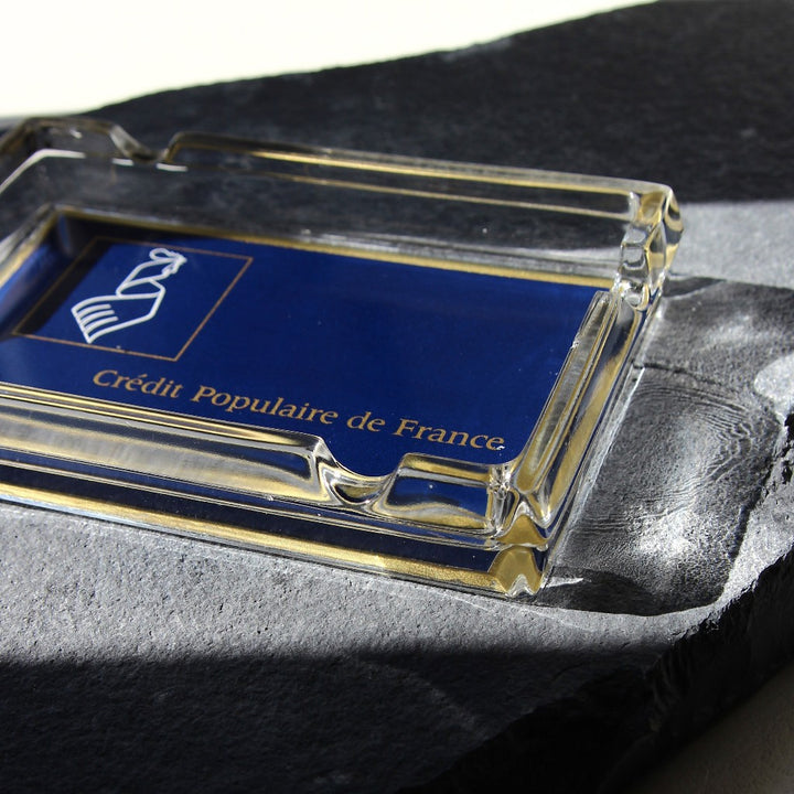 Crédit Populaire de France Glas-Aschenbecher – 1960er/70er Jahre