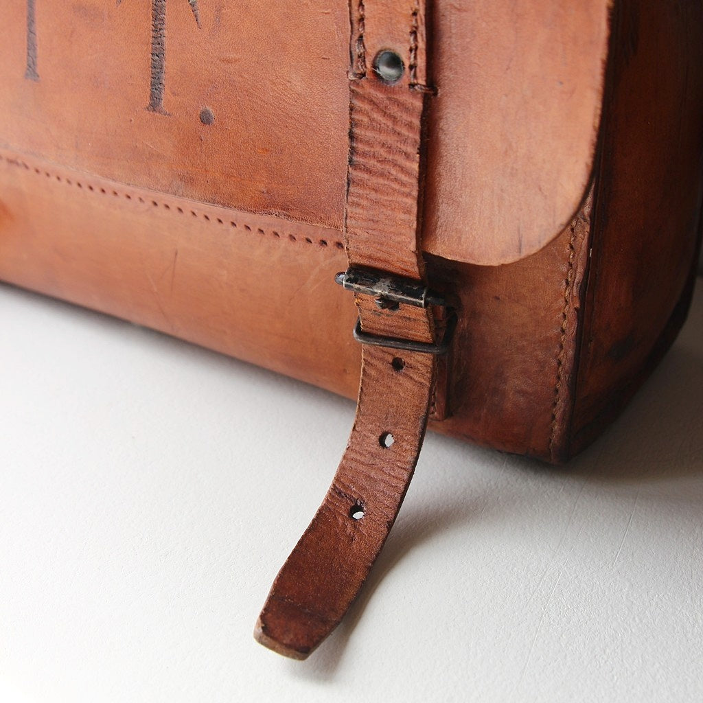 Französische PTT Briefträgertasche aus Leder – 1960er/70er Jahre