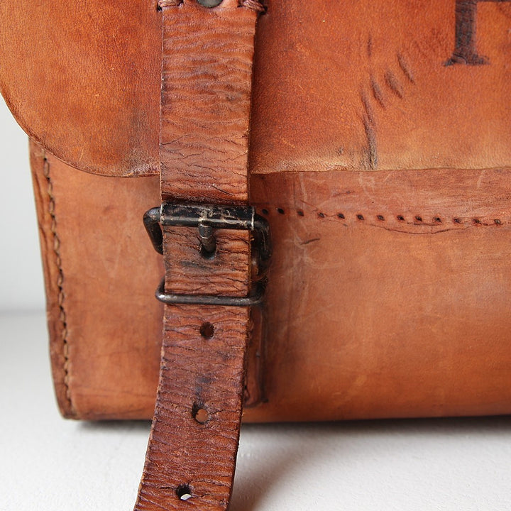 Französische PTT Briefträgertasche aus Leder – 1960er/70er Jahre