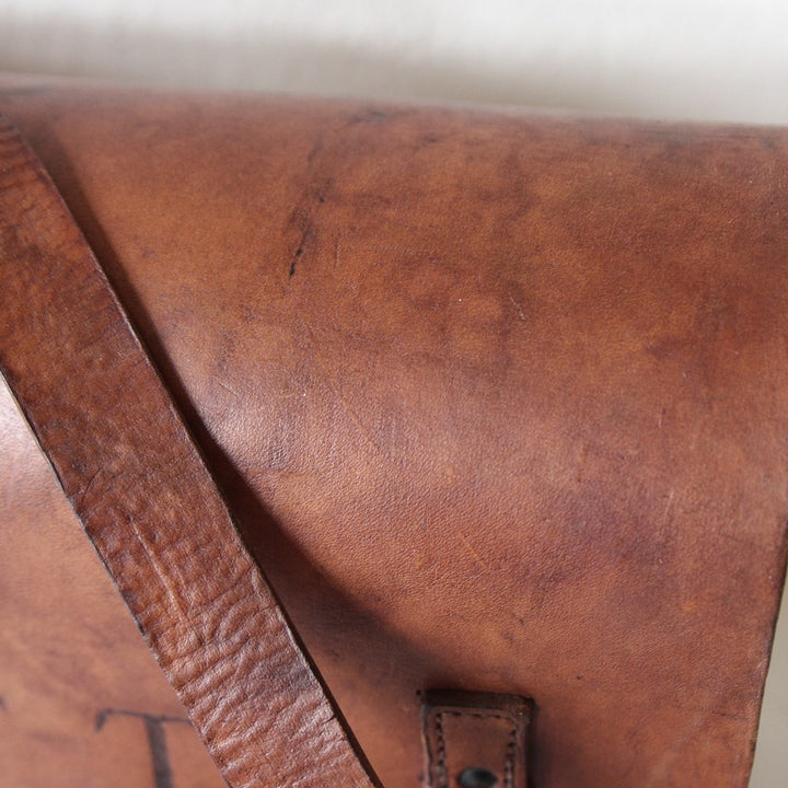 Französische PTT Briefträgertasche aus Leder – 1960er/70er Jahre