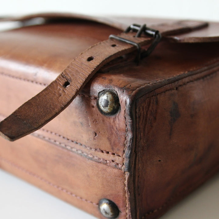 Französische PTT Briefträgertasche aus Leder – 1960er/70er Jahre