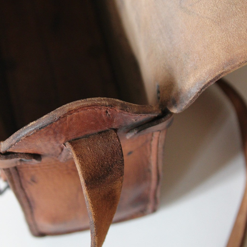 Französische PTT Briefträgertasche aus Leder – 1960er/70er Jahre