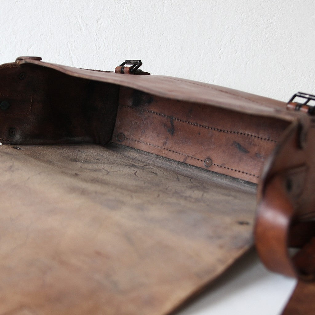 Französische PTT Briefträgertasche aus Leder – 1960er/70er Jahre