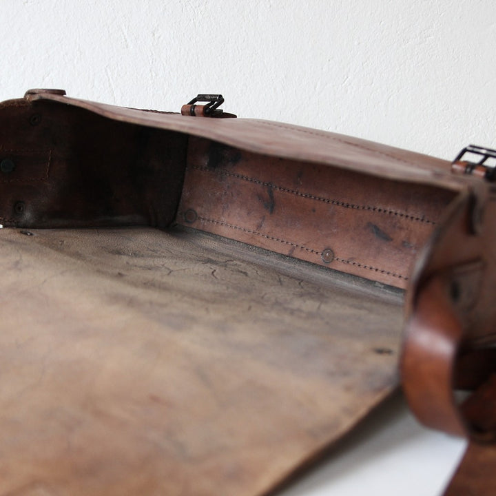 Französische PTT Briefträgertasche aus Leder – 1960er/70er Jahre