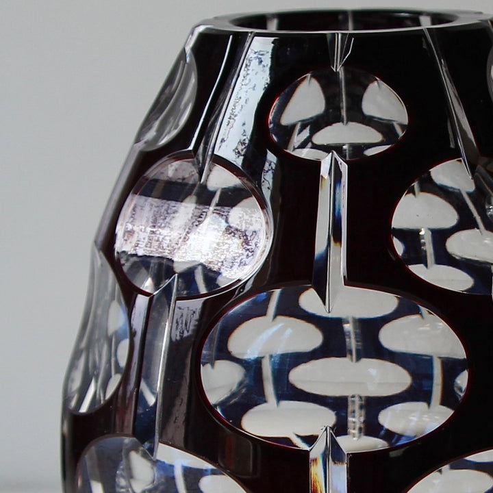Überfangglas Vase 1960er/70er Jahre