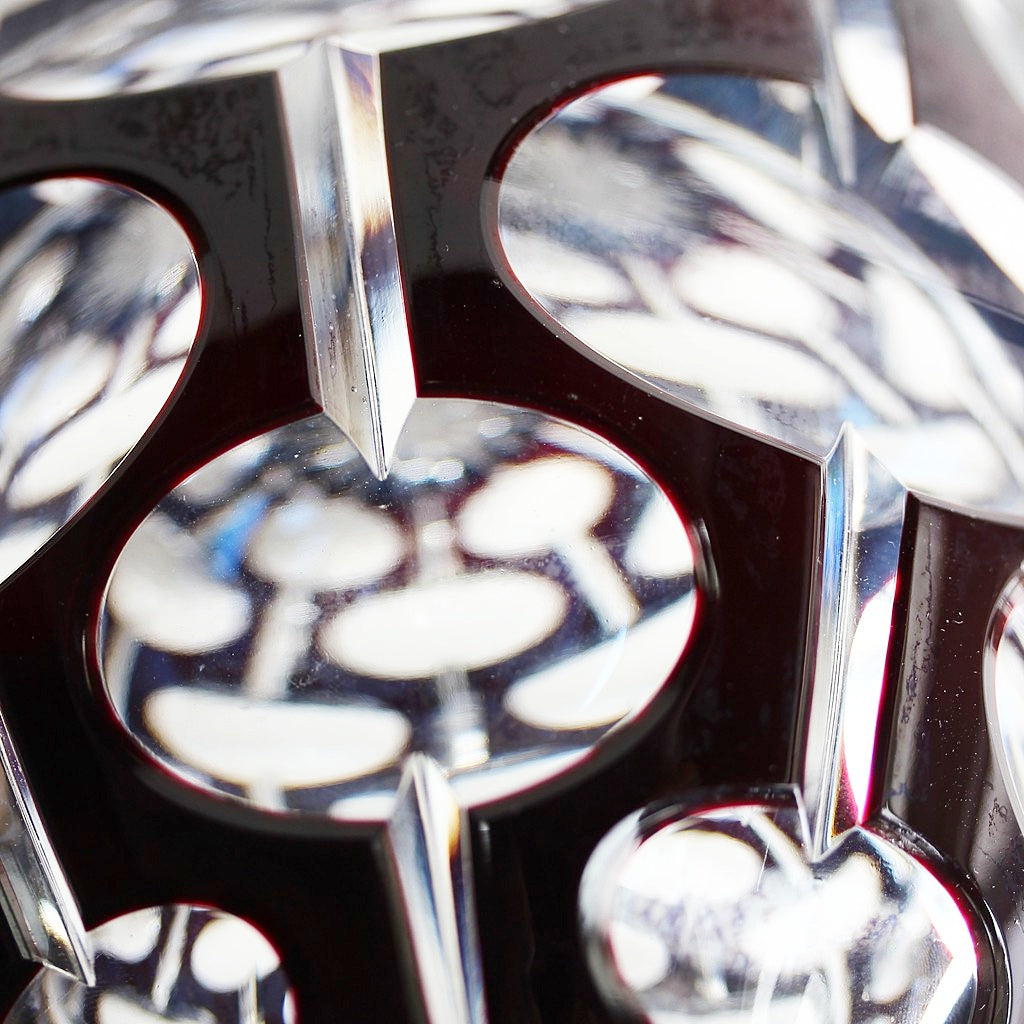Überfangglas Vase 1960er/70er Jahre
