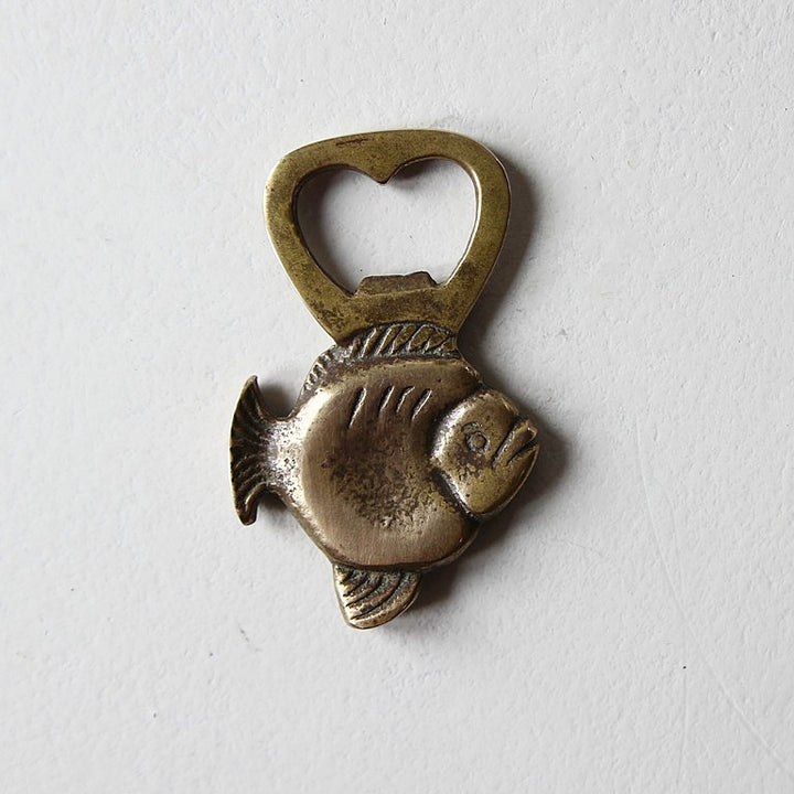 Messing Flaschenöffner Fisch – 1960er Jahre
