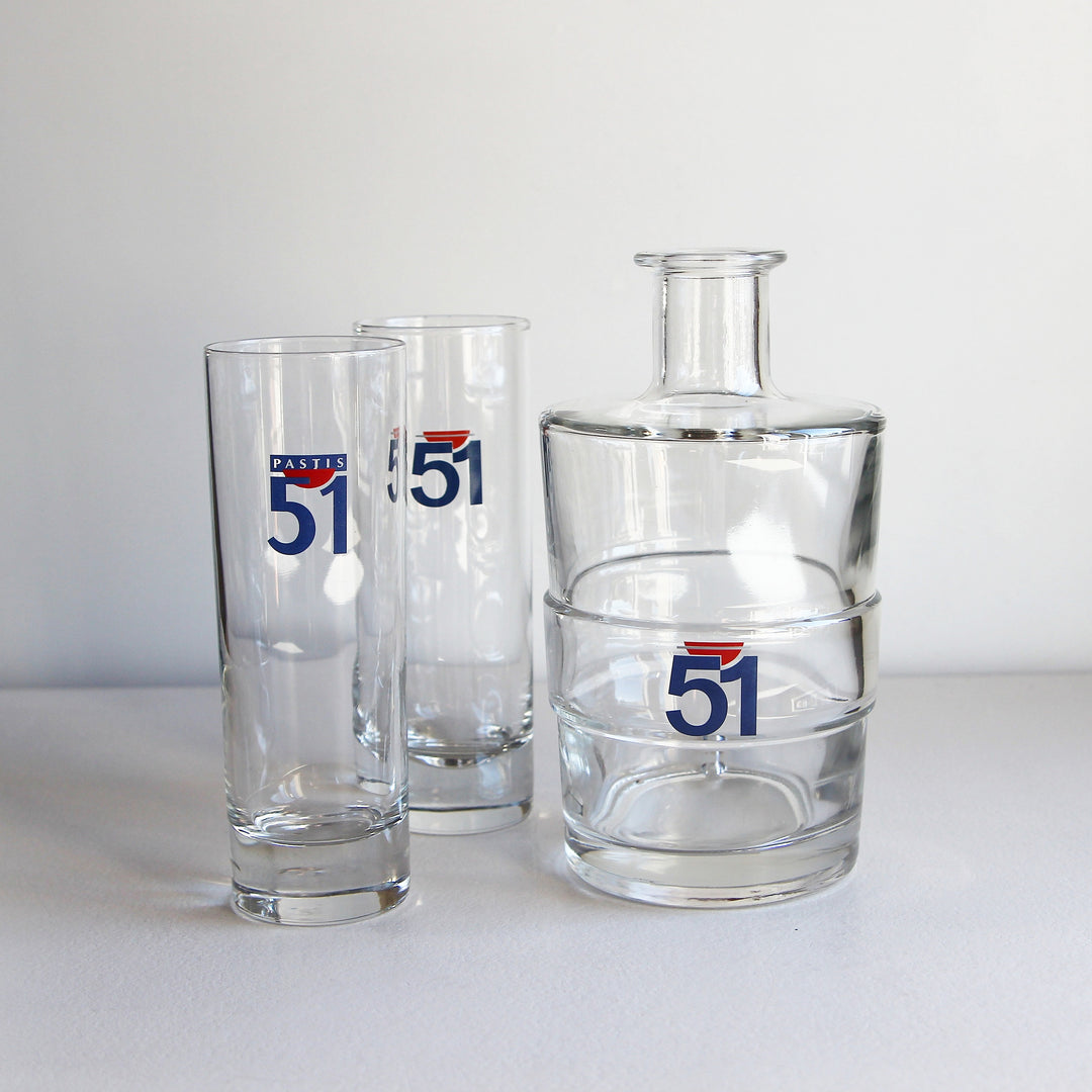 Pastis 51 Karaffe mit zwei Gläsern – 3-teiliges Set
