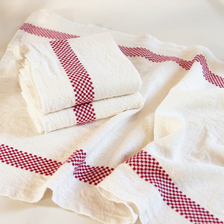 Tea Towel Lustucru - blanc/rouge