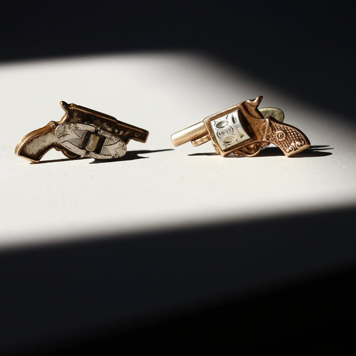 Manschettenknöpfe Revolver – Vintage Design (1960er Jahre)