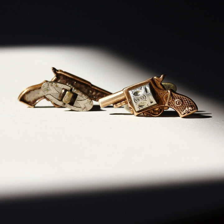 Manschettenknöpfe Revolver – Vintage Design (1960er Jahre)