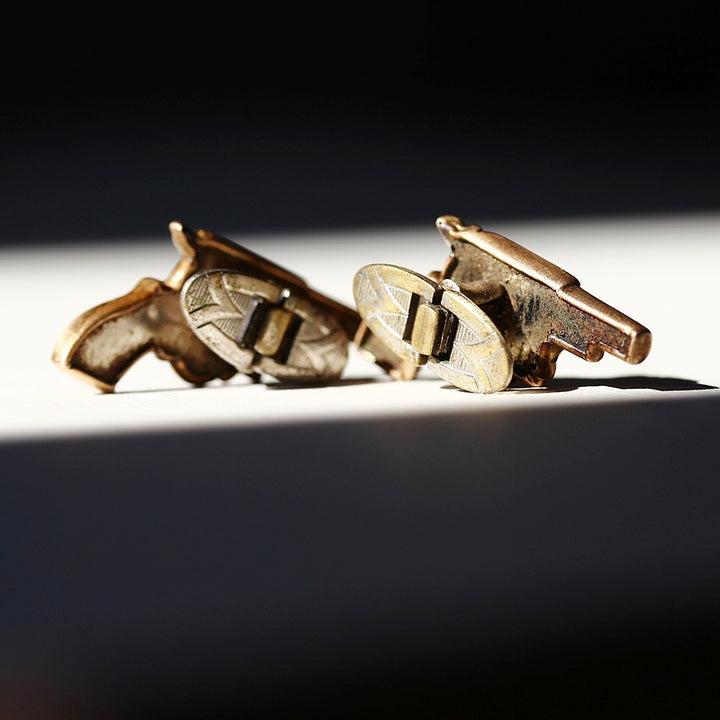 Manschettenknöpfe Revolver – Vintage Design (1960er Jahre)