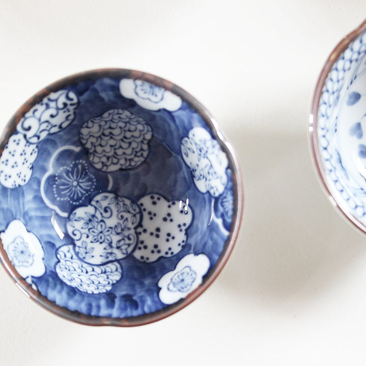 Japanese Blue Pattern Bowl – Set of 5