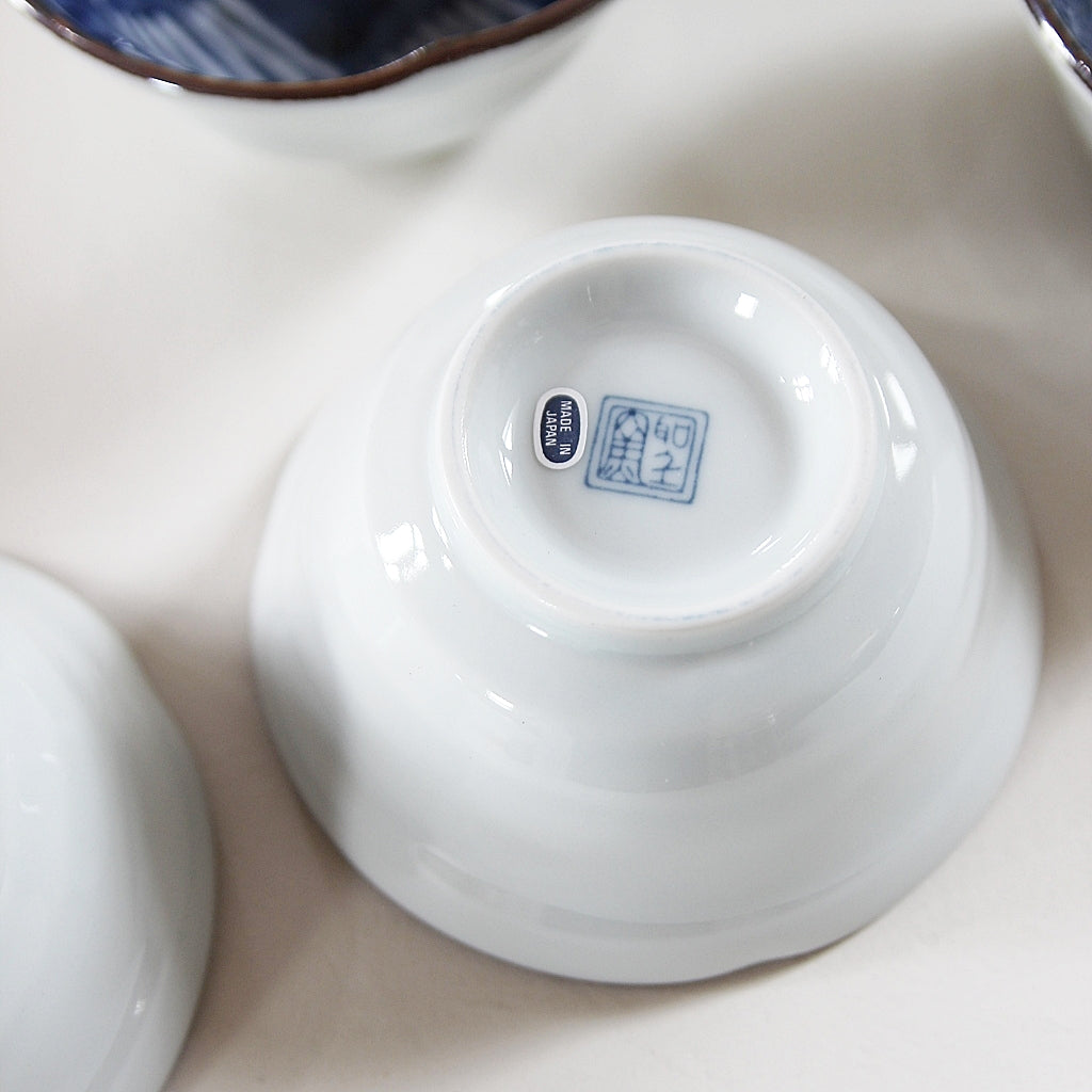 Japanese Blue Pattern Bowl – Set of 5