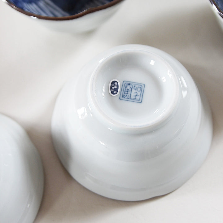 Japanese Blue Pattern Bowl – Set of 5