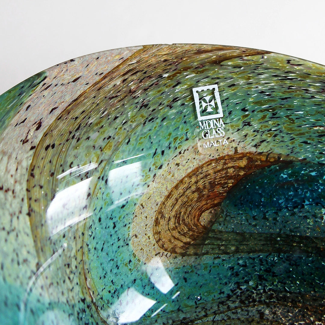 Mdina Glass Kunstglasschale – Malta, 1970er/80er Jahre