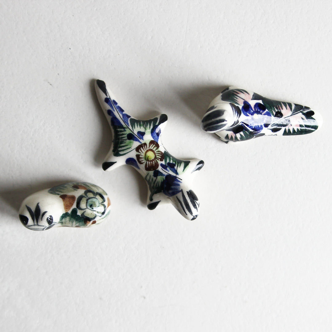Tonalá Keramik-Tierfiguren – Mexiko, 3er-Set