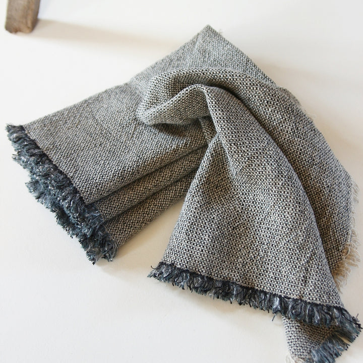 Leinen Serviette Blue Noir