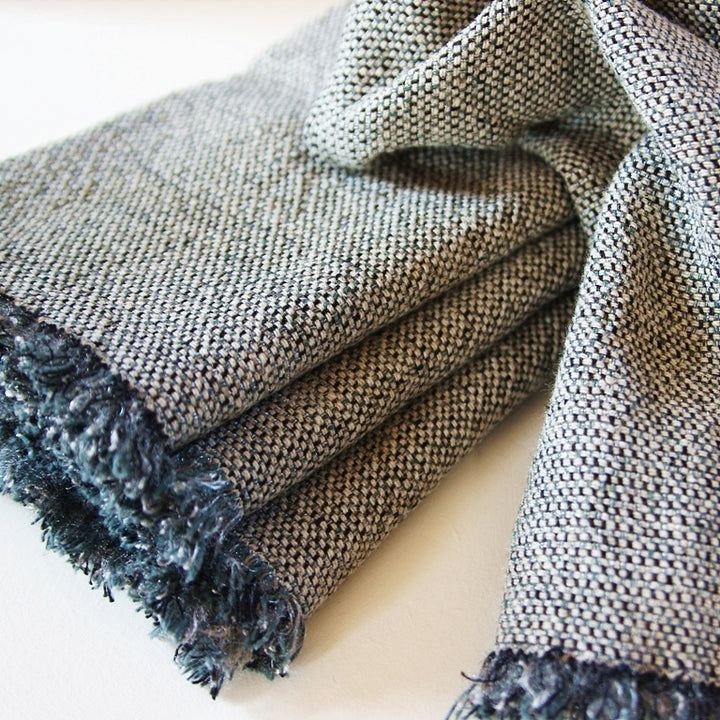 Leinen Serviette Blue Noir