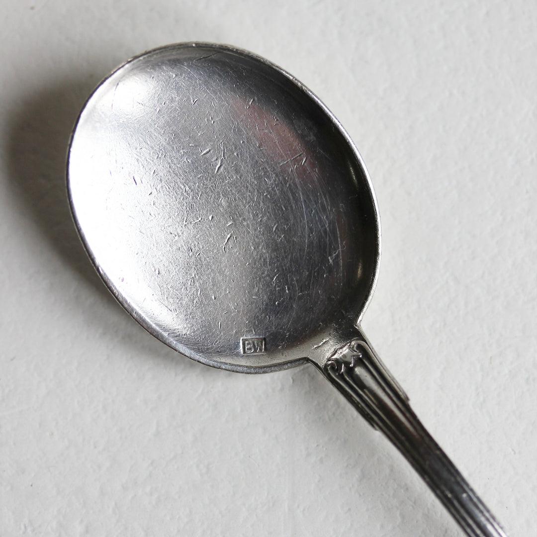 J. Galand Mokkatasse mit Untertasse und Löffel – Belgien, 1930er Jahre