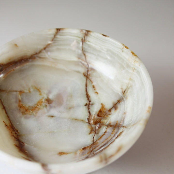 Onyx Schale auf Fuß – Naturstein