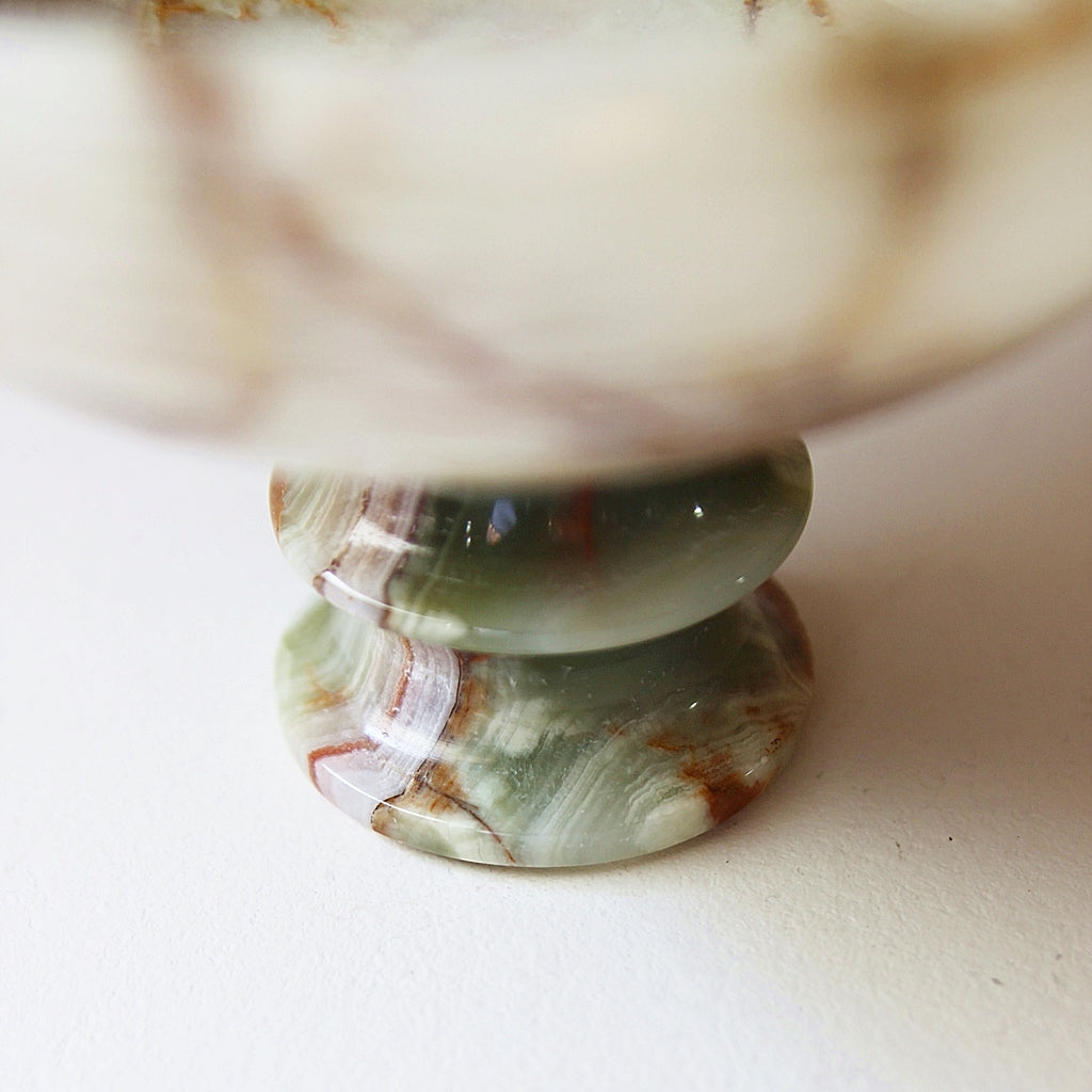 Onyx Schale auf Fuß – Naturstein