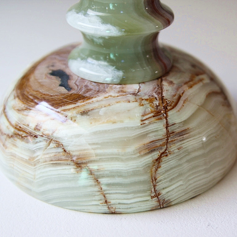 Onyx Schale auf Fuß – Naturstein