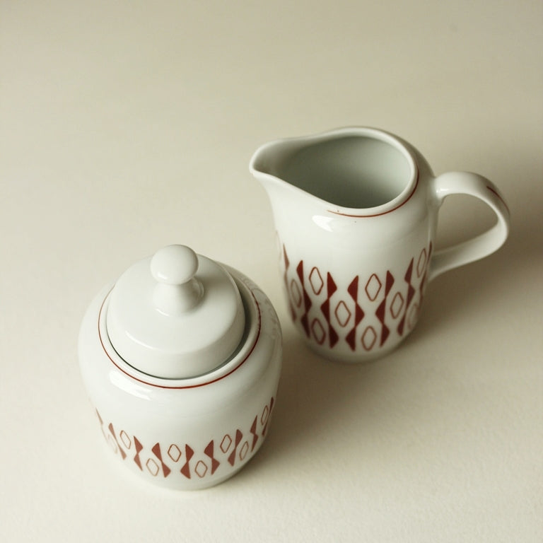 Vintage Zucker Milch Set – Jettin Porzellan 1960er