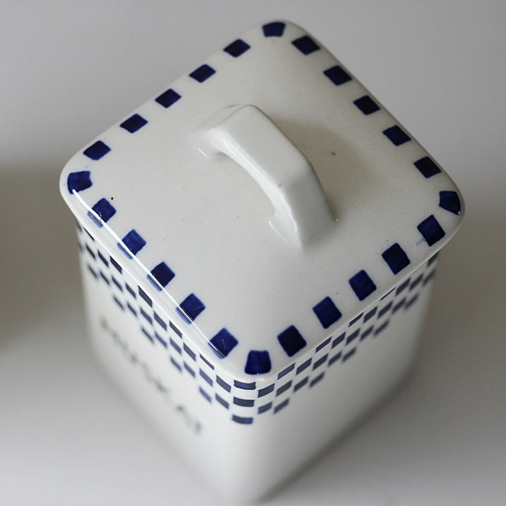 Gewürzdosen Set  – Blau/Weiß