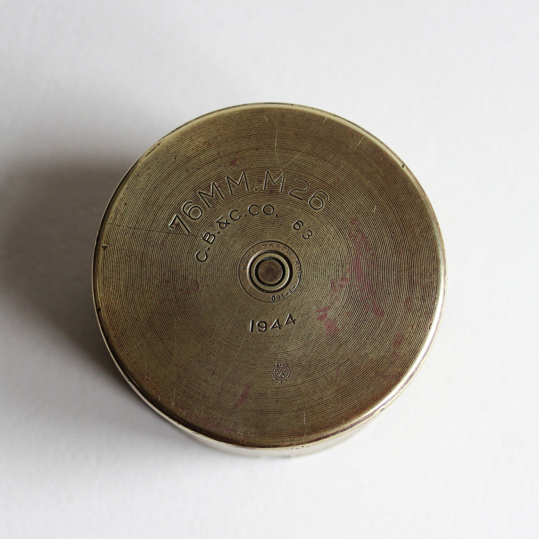 WWII Trench Art Aschenbecher aus Messing – US Army, 1944