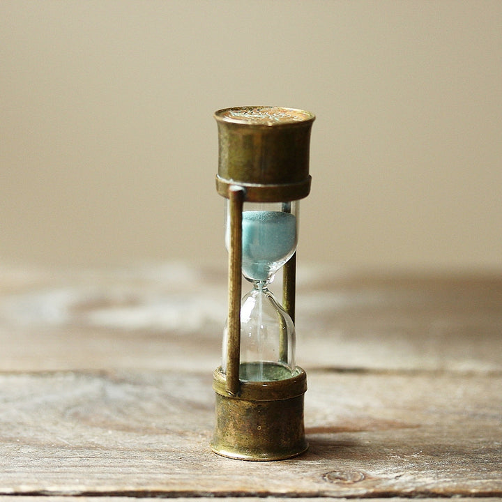 Vintage Brass Hourglass