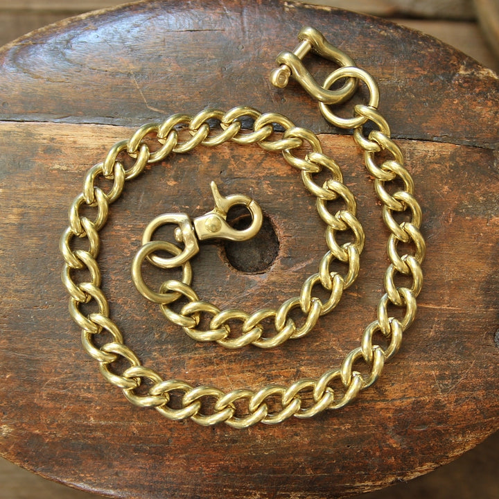 Wallet Chain Smooth Brass