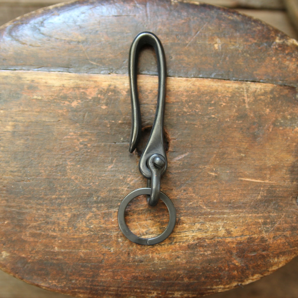 Solid brass fishhook in matte black plated