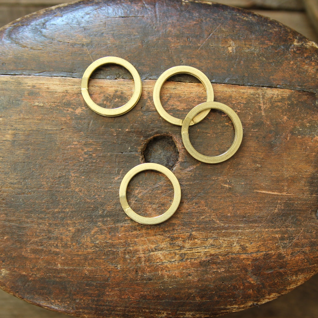 Flat Split Ring Brass