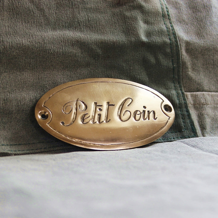 Messingschild „Petit Coin“ – Frankreich 1930er Jahre