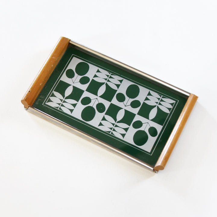 Serviertablett – Geometrisches Pflanzenmotiv 1960er
